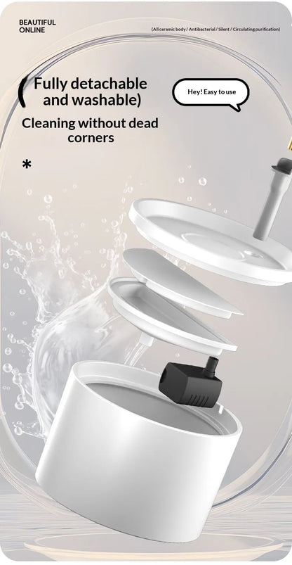 Household Cat Automatic Circulating Water Fountain